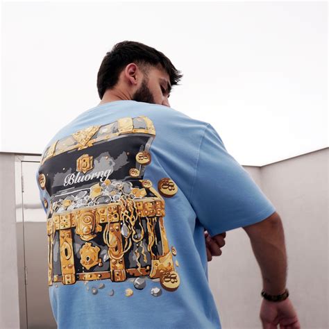 BLU TREASURE T-SHIRT- Premium Oversized T-Shirt For Men – BLUORNG