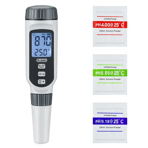 Buy Dr.meter PH Meter, PH Tester for Water 0.01 Resolution High ...