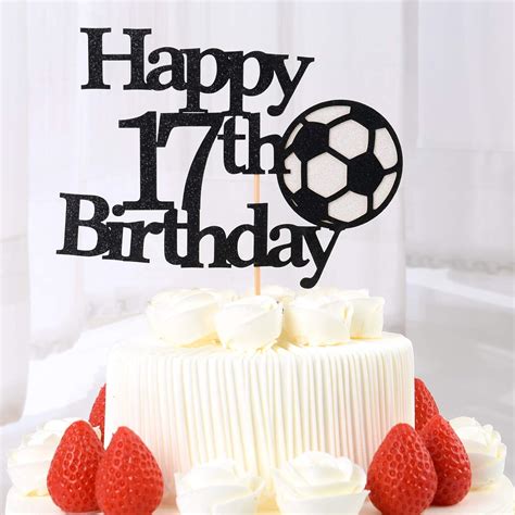 No-brand Football-Themed 17th Birthday Cake Topper for Boys India | Ubuy
