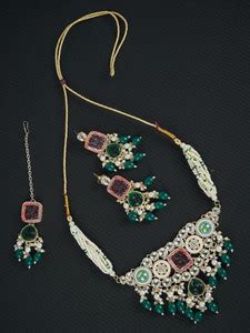 Divisha Alloy Gold-plated Multicolor Jewellery Set Price in India - Buy ...