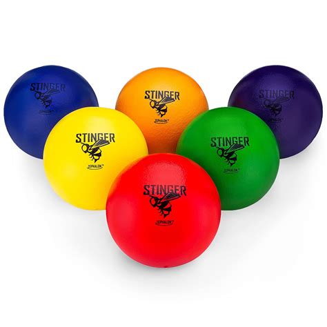 GSM Brands Dodgeballs - Foam, Soft Skin, Low Bounce, 6" - Set of 6 ...