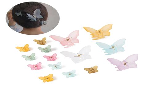 Glamifirsto 6 Pcs Butterfly Hair Clips Butterfly Claw Clips Hair Clips ...