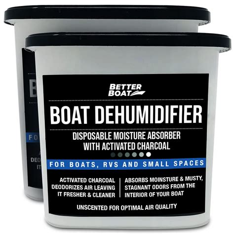 Moisture Absorber and Boat Dehumidifier, Charcoal Odor Remover for Damp ...