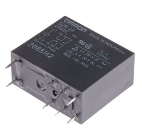G2R-24 DC24 Omron | Omron PCB Mount Non-Latching Relay, 24V dc Coil, 3A ...