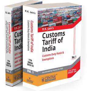 R.K. Jain's Customs Tariff of India [Finance Act 2023] – Covering ...