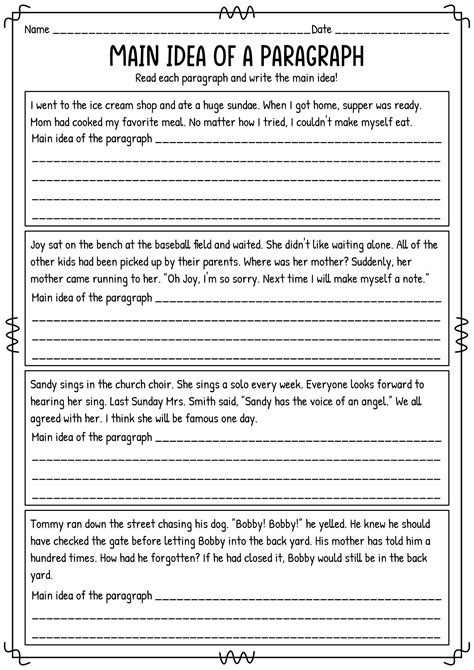 16 Main Idea Worksheets Grade 5 | Main idea worksheet, Reading ...
