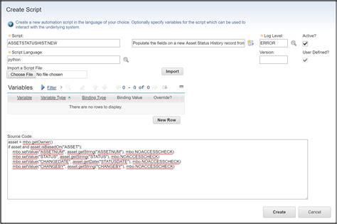 Maximo Automation Script Add Record 的图像结果