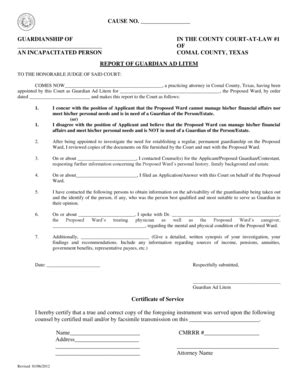 guardianship forms texas Templates - Fillable & Printable Samples for ...