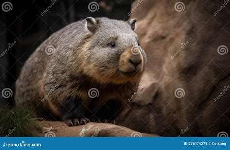 A Beautiful Photograph of Northern Hairy-nosed Wombat Stock ...