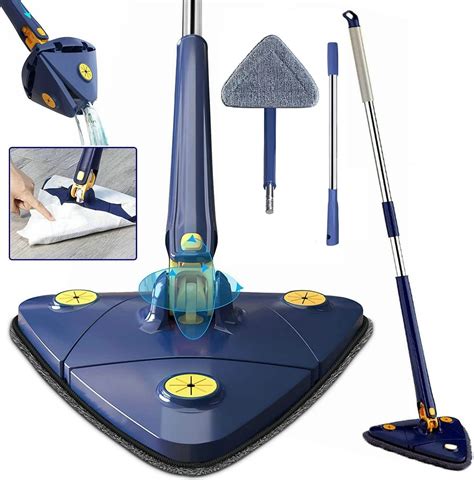 360° Rotatable Adjustable Cleaning Mop Extendable Triangle Mop with ...