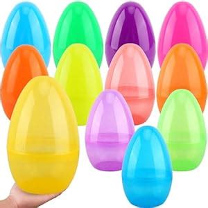 Swakuta 12 Pack 10 Inch Jumbo Easter Egg Plastic Large Glitter Fillable ...