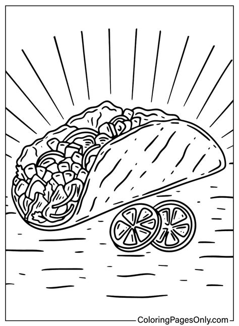 30+ Taco Coloring Pages - Free Printable PDF & Online Coloring