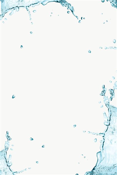 Water Splashing Frame Design Element