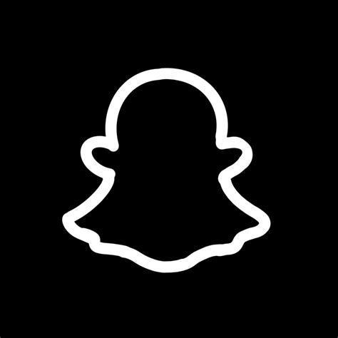 Black Snapchat Icon | App icon design, App icon, Ios app icon