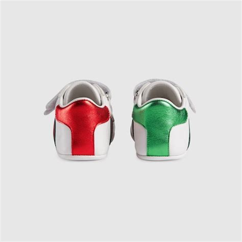 Baby Ace leather sneaker in white leather | GUCCI® US