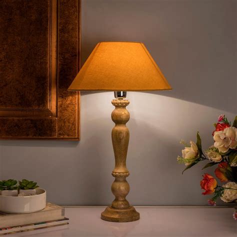 Buy HOMESAKE Wooden Table Lamp from Homesake at just INR 2798.0