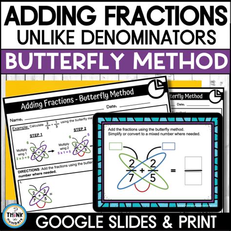 Image result for Butterfly Method Adding Fractions