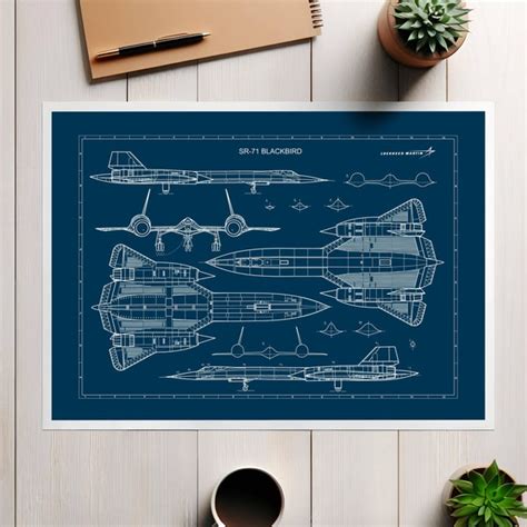 generate the sr-71 with blueprints image