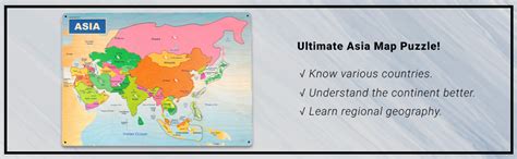 RK Cart Asia Map Educational Toy , 1 Map Wooden Puzzle, Multicolour ...