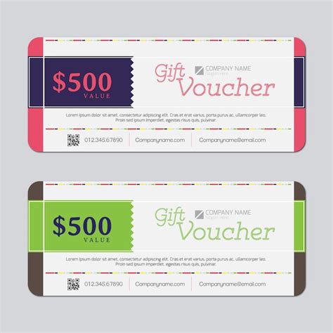 Geschenkgutschein mit Bankdesign | Kostenlose Vektor