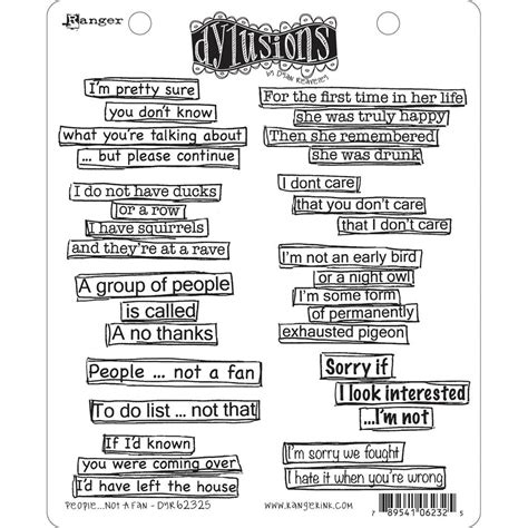 People...Not A Fan - Stamp – CRAFTERS CORNER