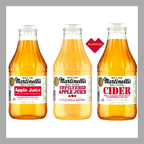 MARTINELLI's Apple Juice / Unfiltered Apple Juice / Apple Cider , 1L ...