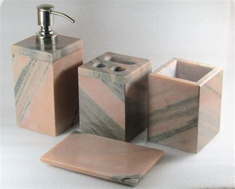 A ONE DESIGN Marble Soap Dispenser, Toothbrush Holder, Tumbler & Soap ...