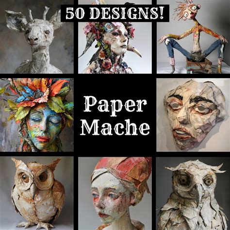 Paper Mache Paper, Paper Mache Printable Paper, Vintage Paper Mache ...