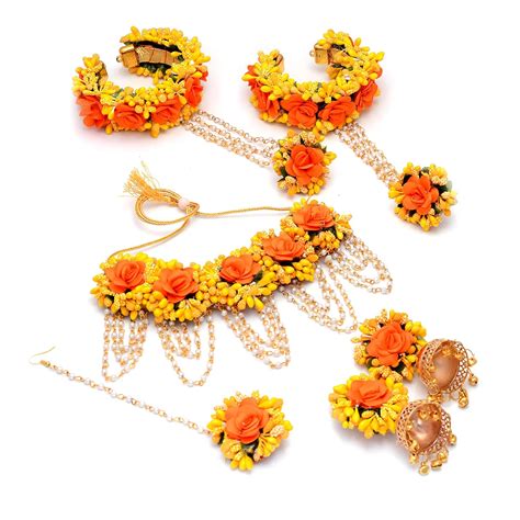 Buy SA FLORAL Beautiful Artificial Orange And Yellow Color Flower ...