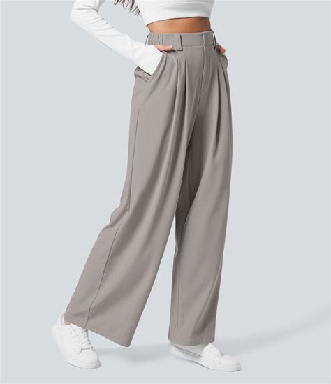 Women’s Halara Flex™ High Waisted Pocket Wide Leg Waffle Work Pants ...