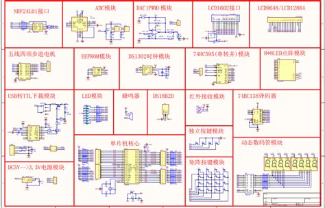 普中A2开发板的电路原理图-电子电路图,电子技术资料网站