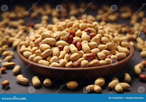 Roasted Peanuts. Fresh Peanuts on Table. Shelled Peanuts. Stock Image ...