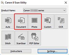 Image result for Canon Scan Control Panel