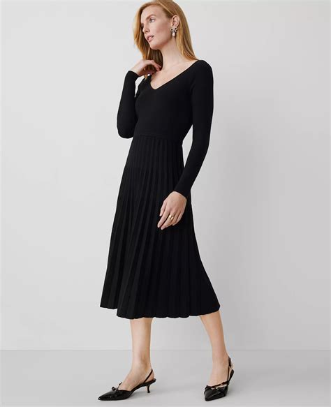V-Neck Sweater Dress