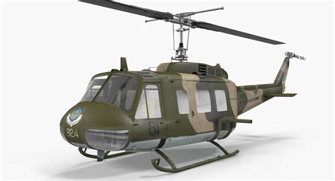 3D Bell UH 1 Iroquois Camo model | 3D Molier International