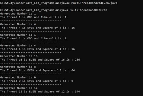 Study Glance | Java Programming Lab Manual(Programs)