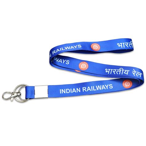 Indian Railway Keychain Train Lanyard Rope Id Tag Long Fabric Lanyard ...