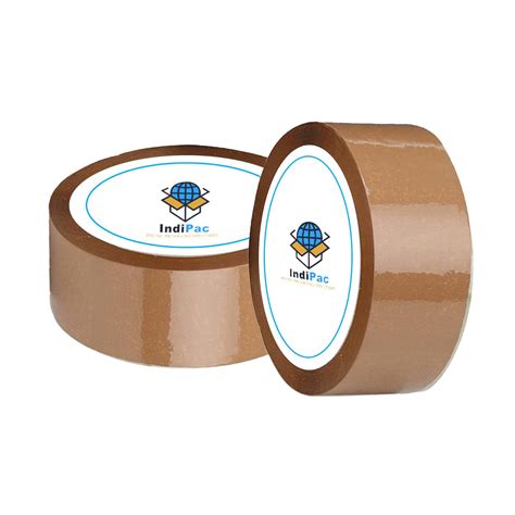 IndiPac Self Adhesive Tittle- Brown Cello BOPP Tape - 2inch 65 Meters ...