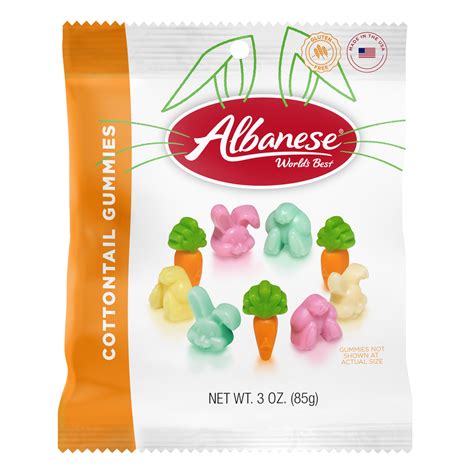 53675 – Easter- Cottontail Gummies, 3oz Peg Bag
