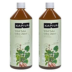 Kapiva Wild Tulsi Giloy Juice (2L) | Fresh Tulsi and Neem-grown Giloy ...