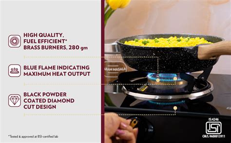 Borosil Flare 4 Brass Burner Gas Stove (Made in India) | 6 mm Toughened ...