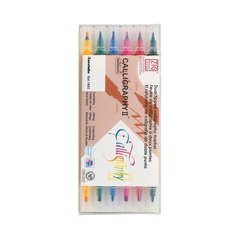 ZIG, Calligraphy Pen - Dual Tip | Set of 6. – OXFORD stationers