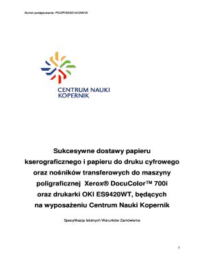 Fillable Online kopernik org kserograficznego i papieru do druku ...