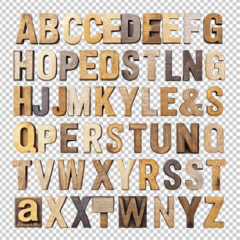 Typesetting letters | Premium AI-generated PSD