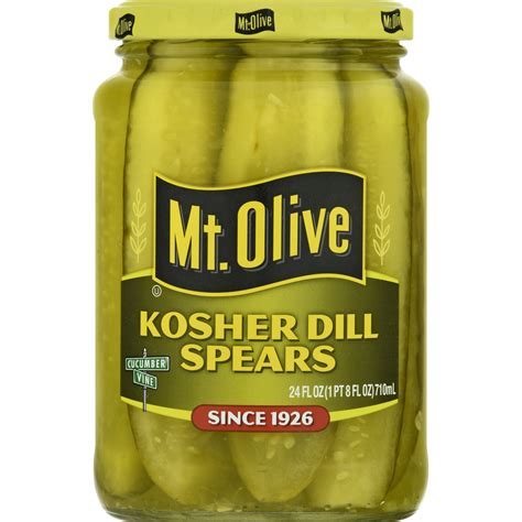 Mt. Olive Kosher Dill Pickle Spears, 24 fl oz Jar – Walmart Inventory ...