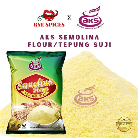 AKS Semolina Flour/AKS Tepung Suji 300g Halal Cooking tepung semolina ...