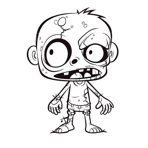 Little Zombie That Is Coloring Pages With Zombie Baby Outline Sketch ...
