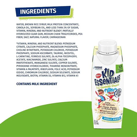 Boost Kid Essentials 1.5 with Fiber Vanilla Vortex Vanilla Vortex w ...