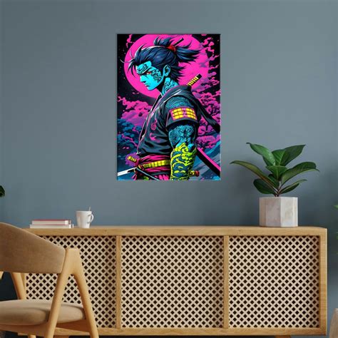 High-Quality Metal Posters - Anime Samurai Warrior | Vibrant Colors ...