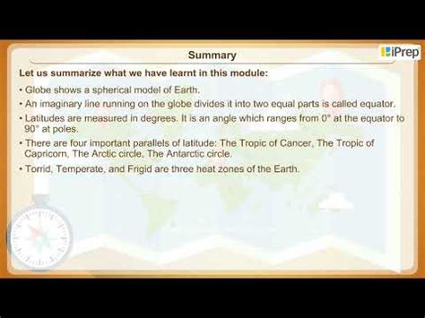 Summary - Globe : Latitudes and Longitudes Video Lecture - Crash Course ...